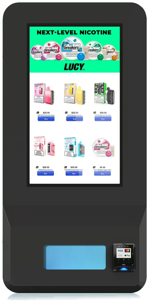 WeatherWall outdoor vape vending machine.
